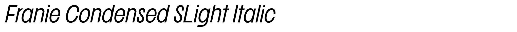 Franie Condensed SLight Italic image